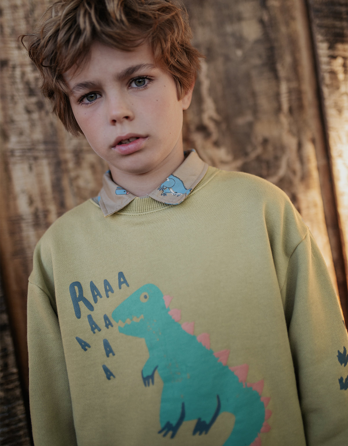 IGOR SWEATSHIRT WITH EMBOSSED DINOSAUR PRINT