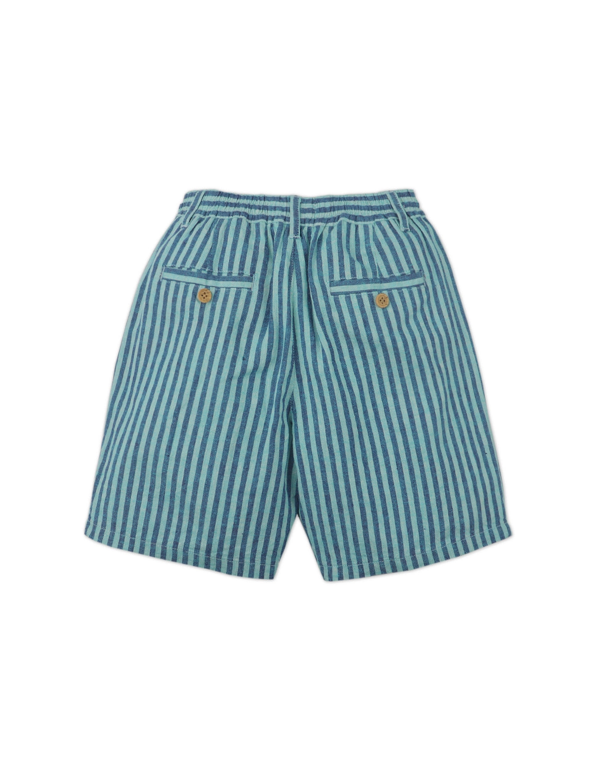 BOYS STRIPED LINEN PULL-ON SHORTS