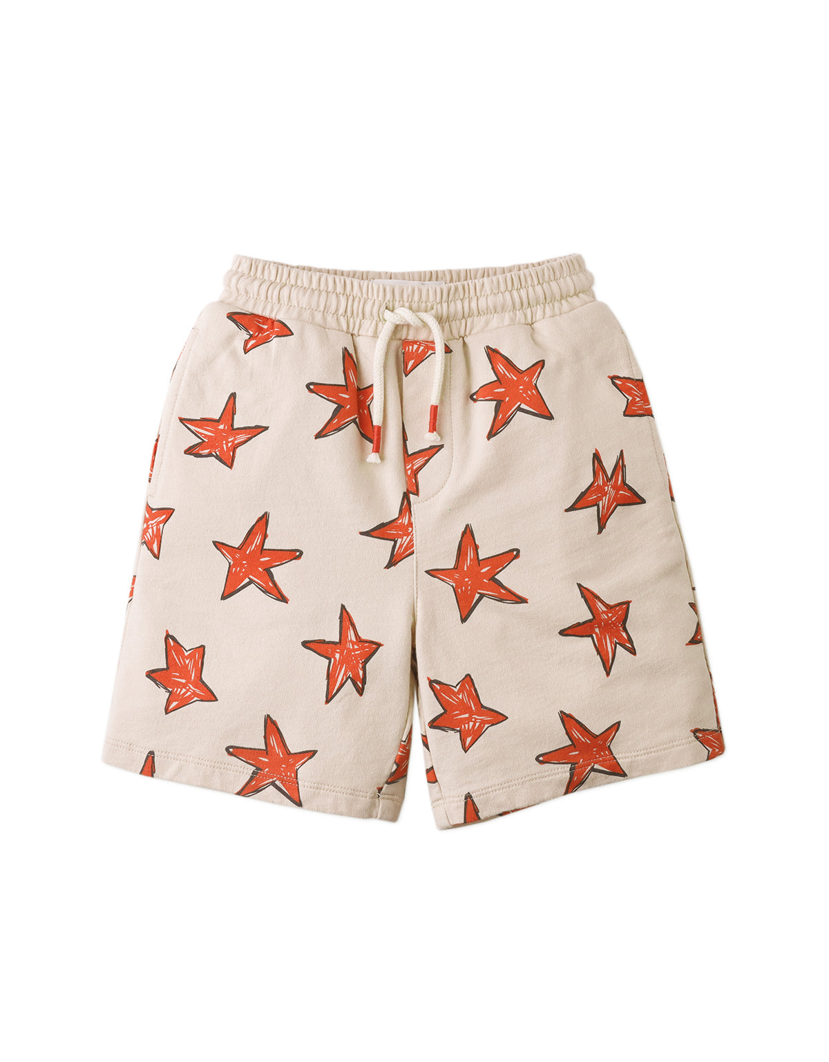 AIDEN KNIT SHORTS IN DOODLE STAR PRINT