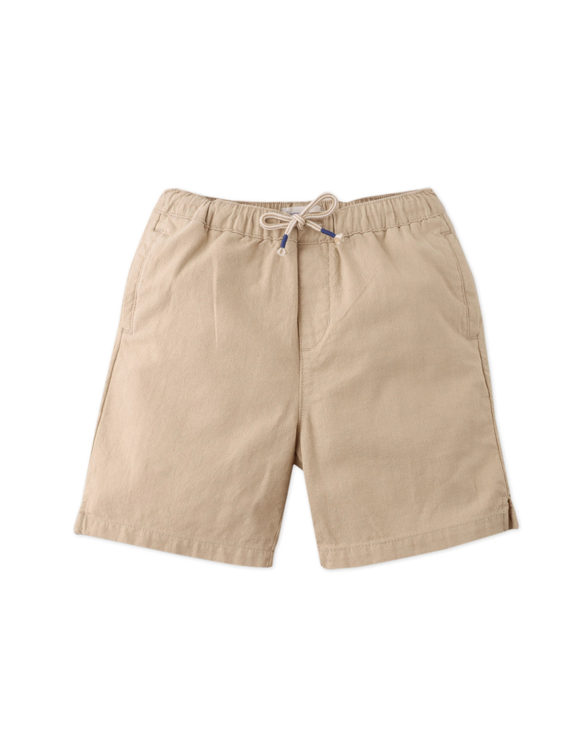 HAKEEM COTTON LINEN PULL-ON DRAWSTRING SHORTS