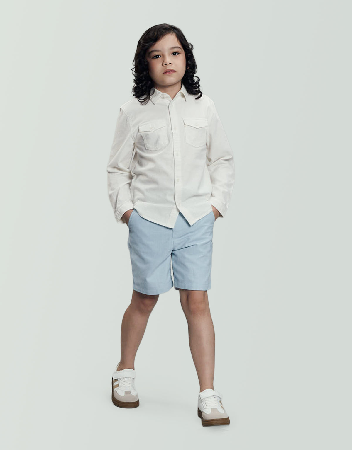 REGINALD LINEN SHORTS WITH SIDE WELT POCKET