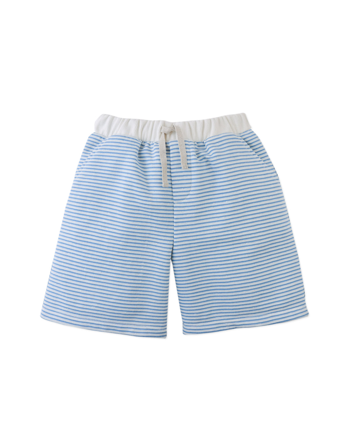 Dreyfus Striped Textured Terry Drawstring Shorts