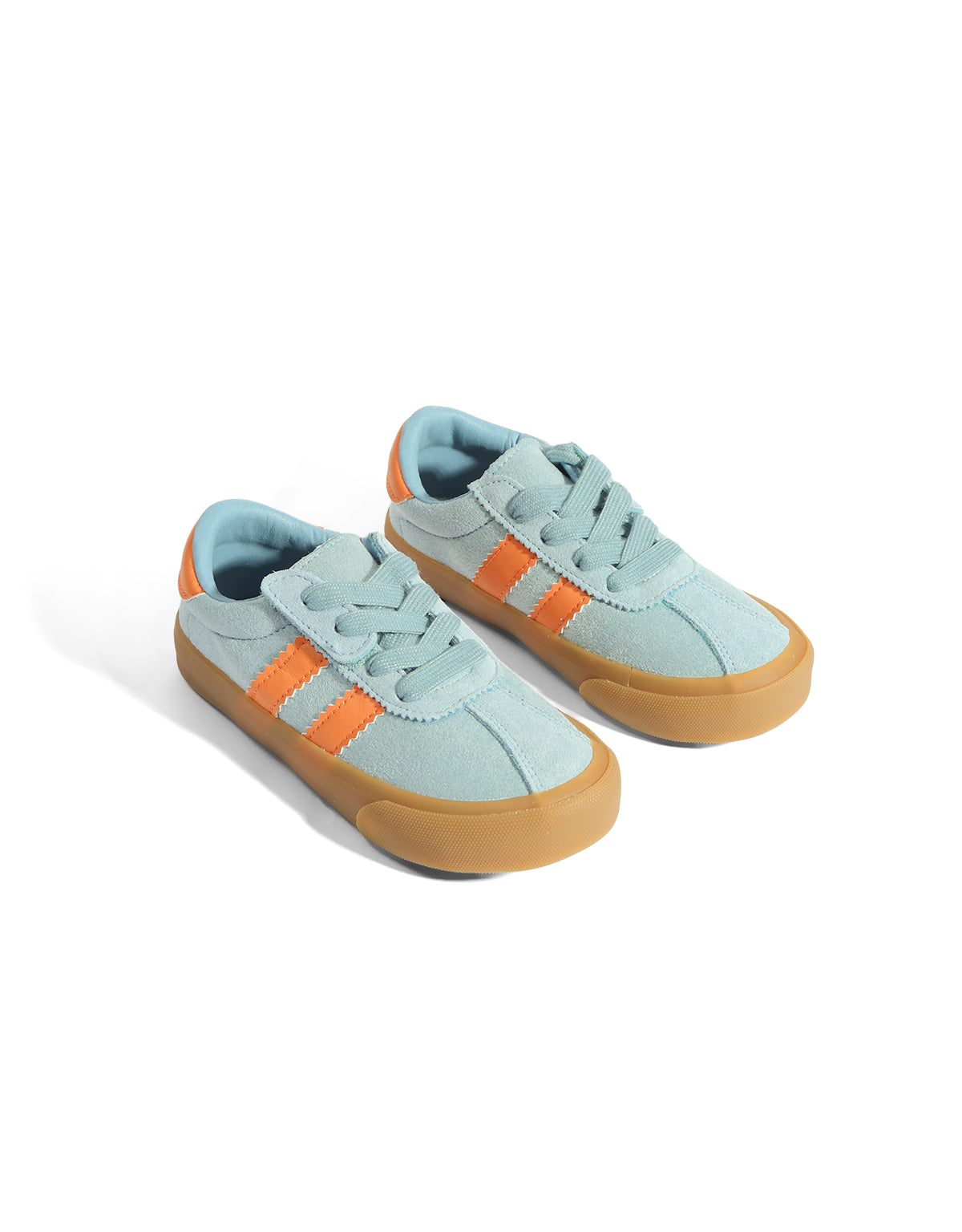 LACE-UP STRIPED LOW-CUT SNEAKERS