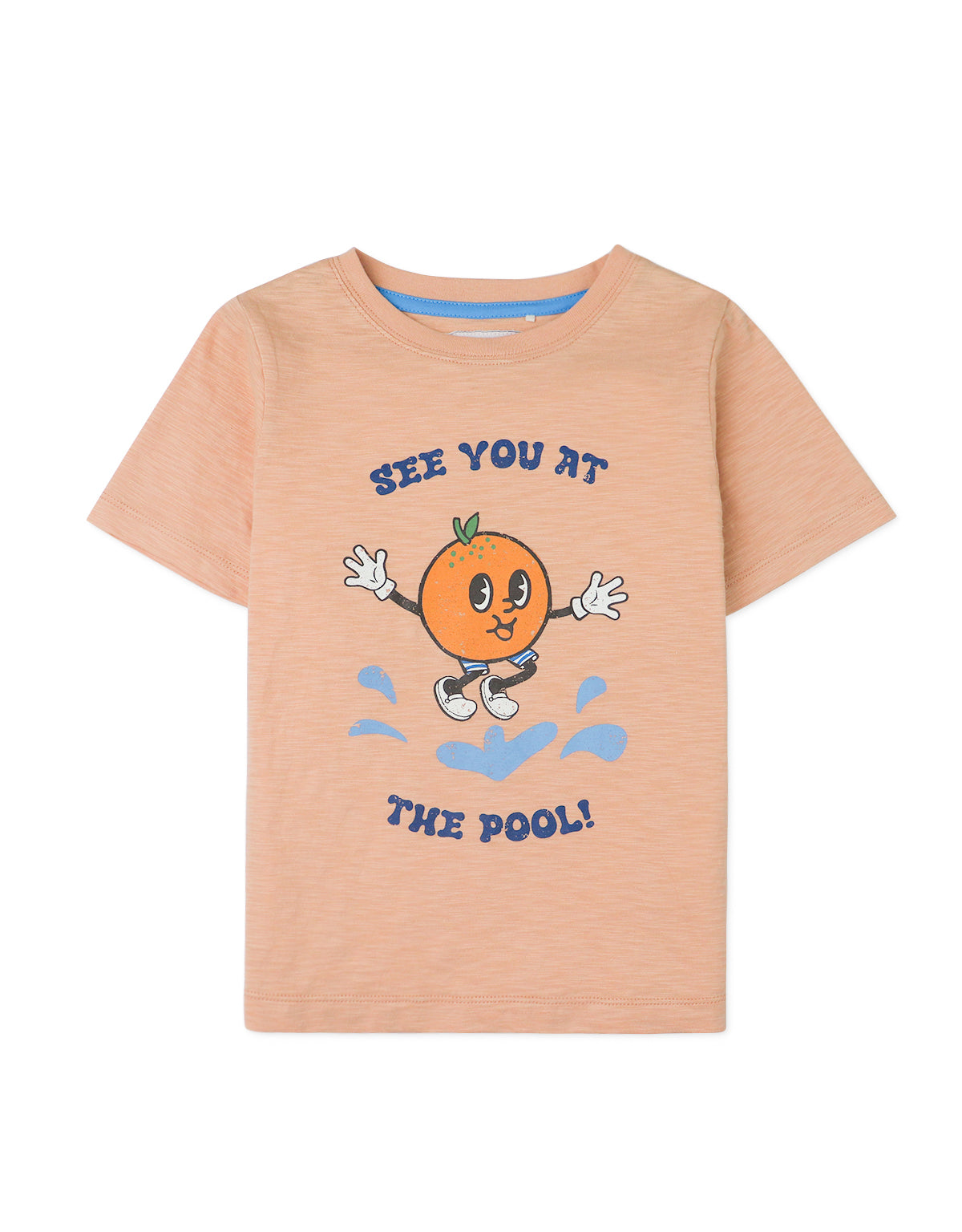 BOYS JUMPING ORANGE GRAPHIC TEE