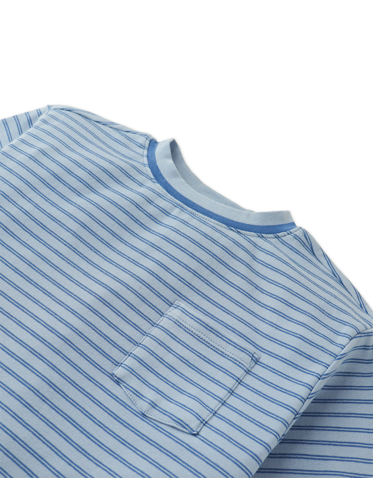 DEMARCUS RIBBED JERSEY STRIPE TEE