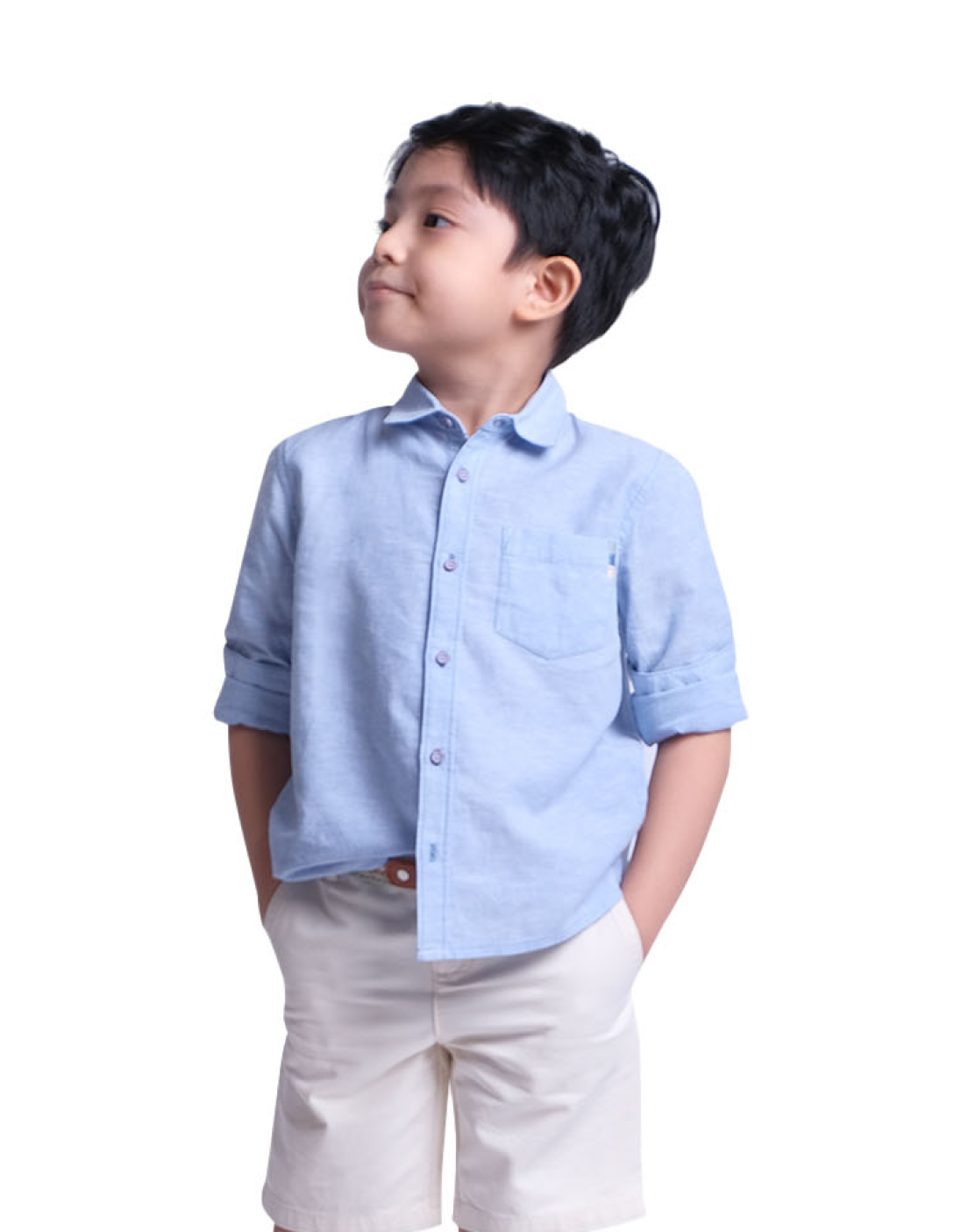 BOYS COTTON-LINEN SHIRT