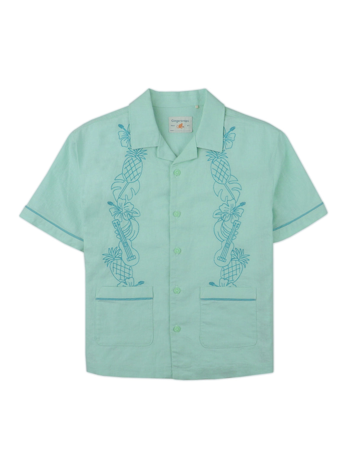 BOYS FRUITY EMBROIDERY CUBANO SHIRT