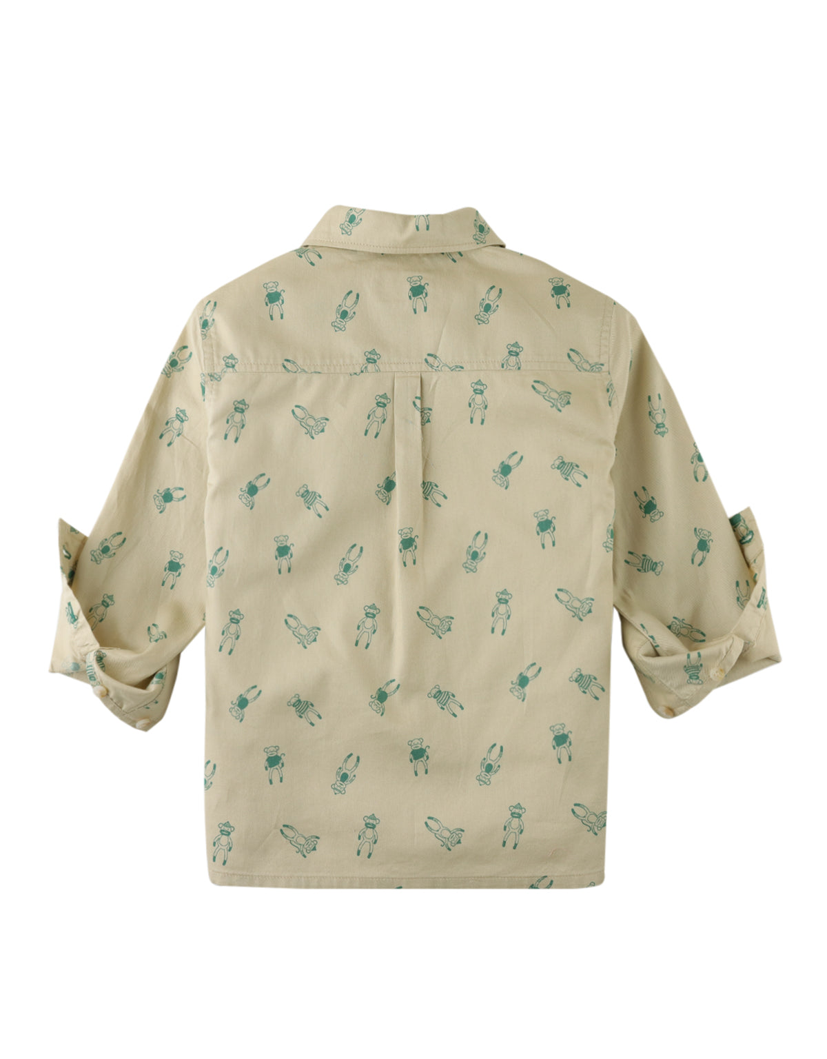 BOYS MONKEY PRINT SOFT TWILL SHIRT