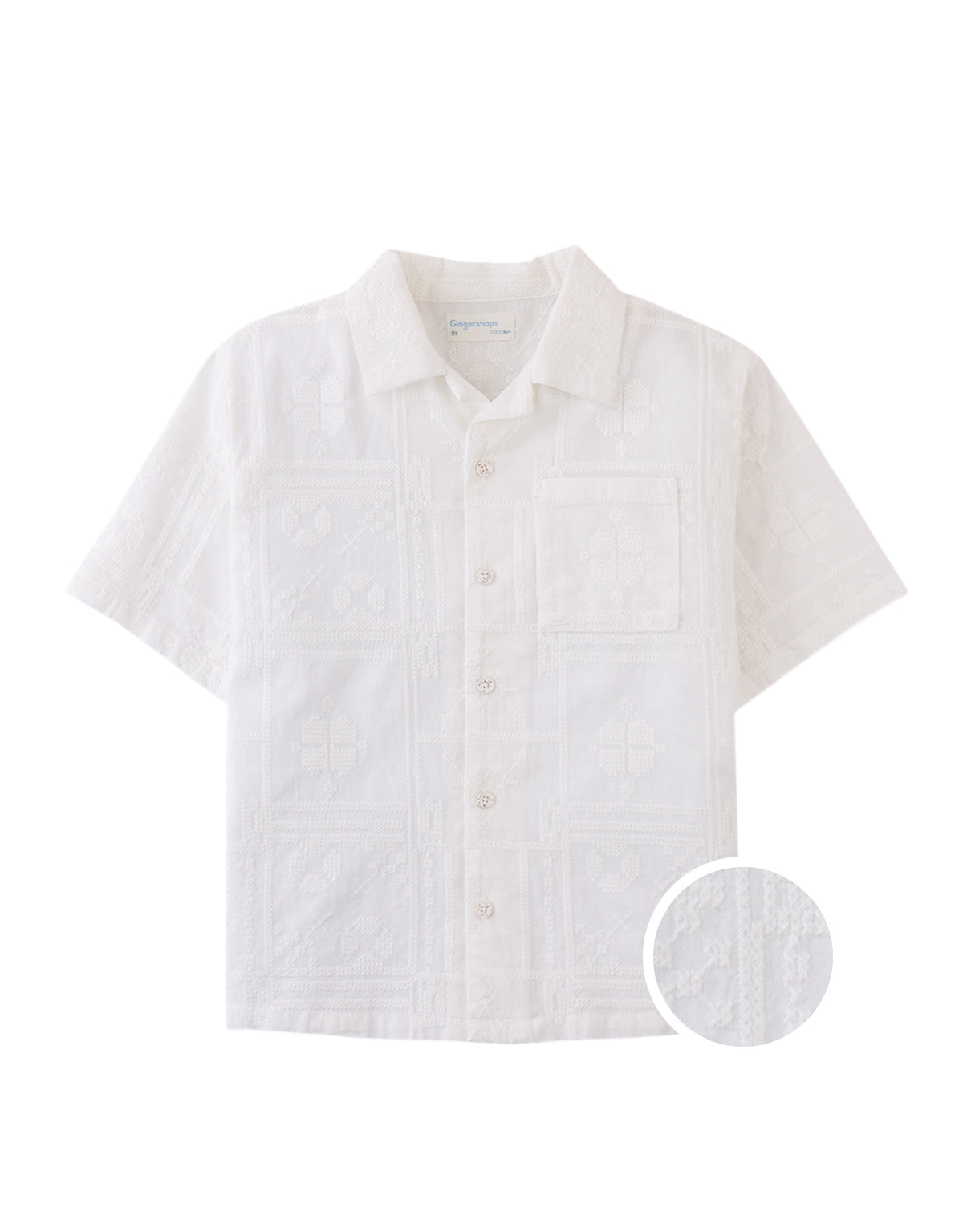Timothy Embroidered Camp Collar Button-Down Shirt