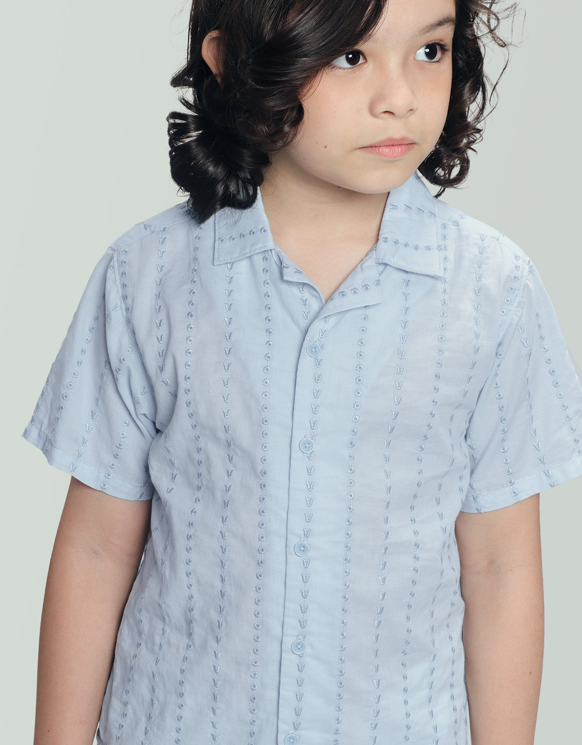 ROGER PANAMA SHIRT WITH DITSY EYELET PATTERN