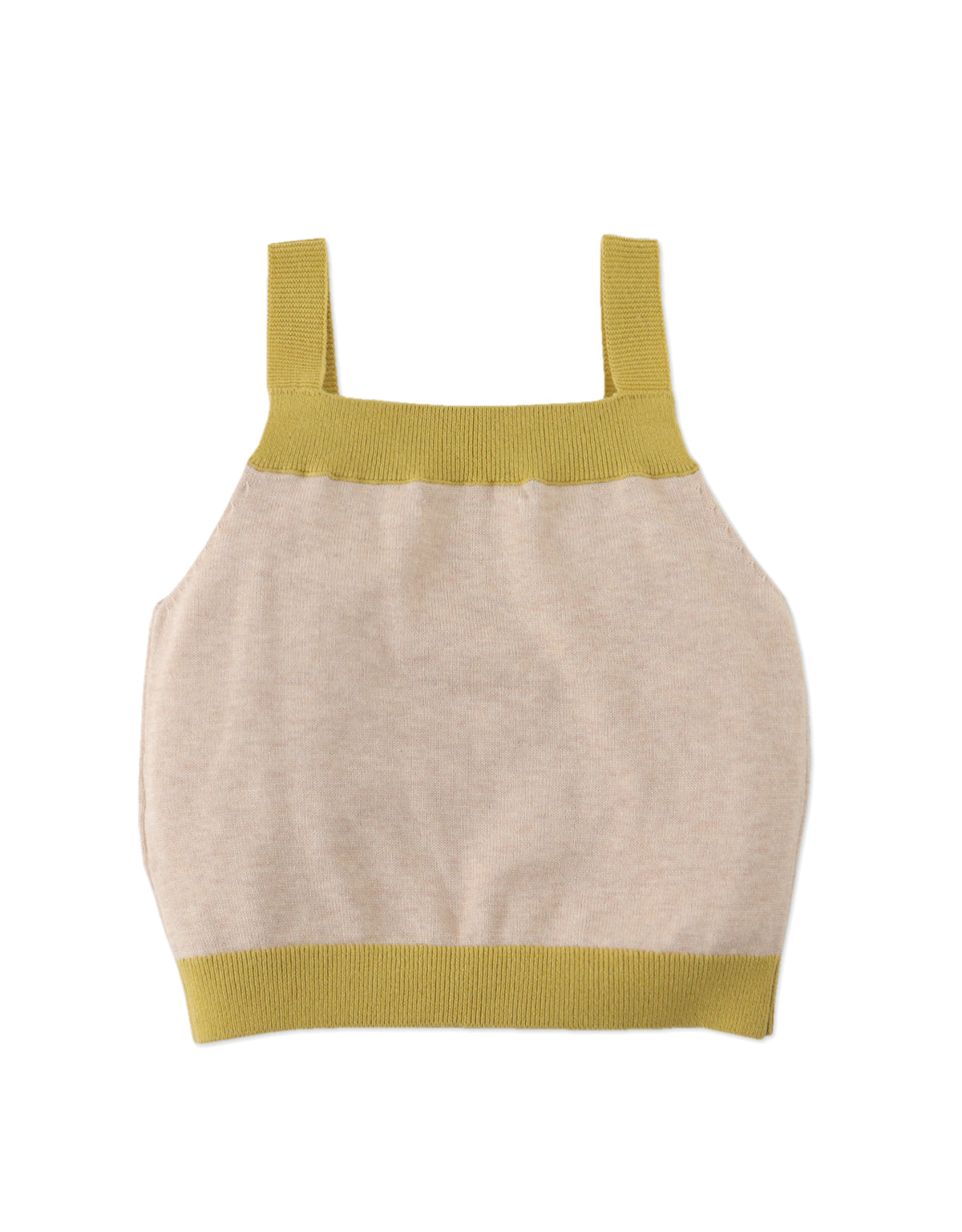 GIRLS FLORAL INTARSIA KNITTED TANK TOP ON MELANGE KNIT