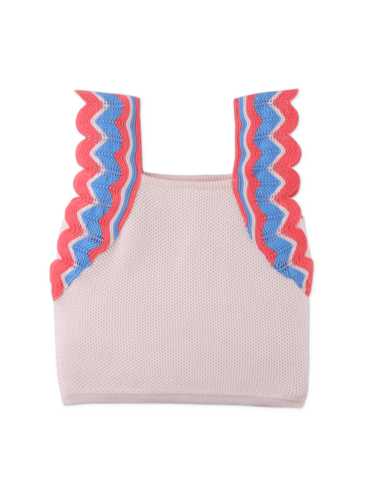 GISELLE KNITTED TOP WITH SCALLOP DETAILS