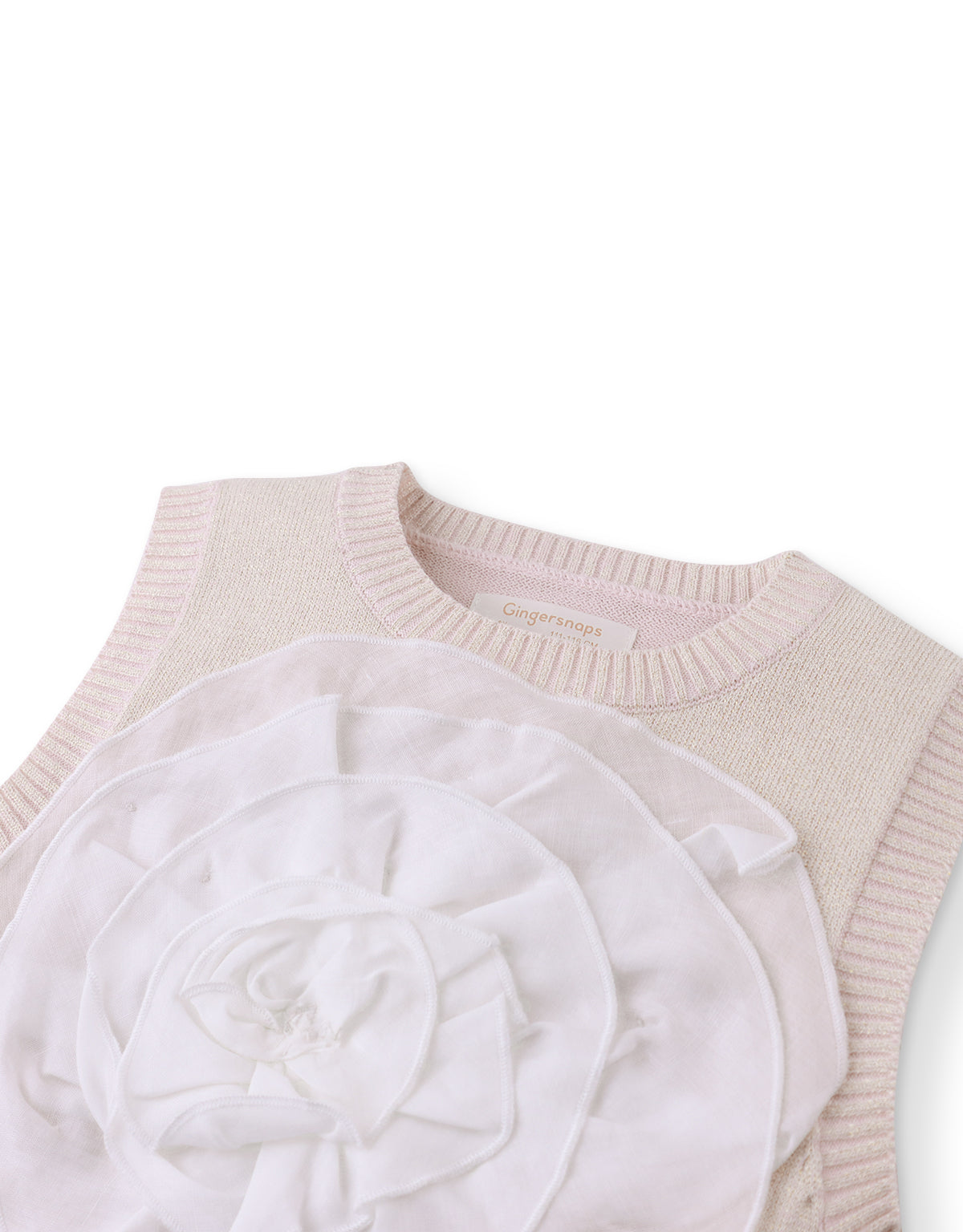 STEFANIA VEST WITH OVERSIZED CONTRAST FLOWER