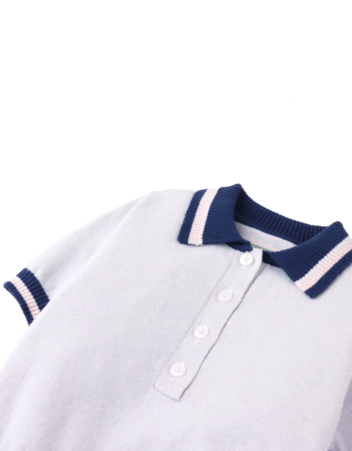 SUE KNIT TOP SHIMMERY WITH CONTRAST RIBBING