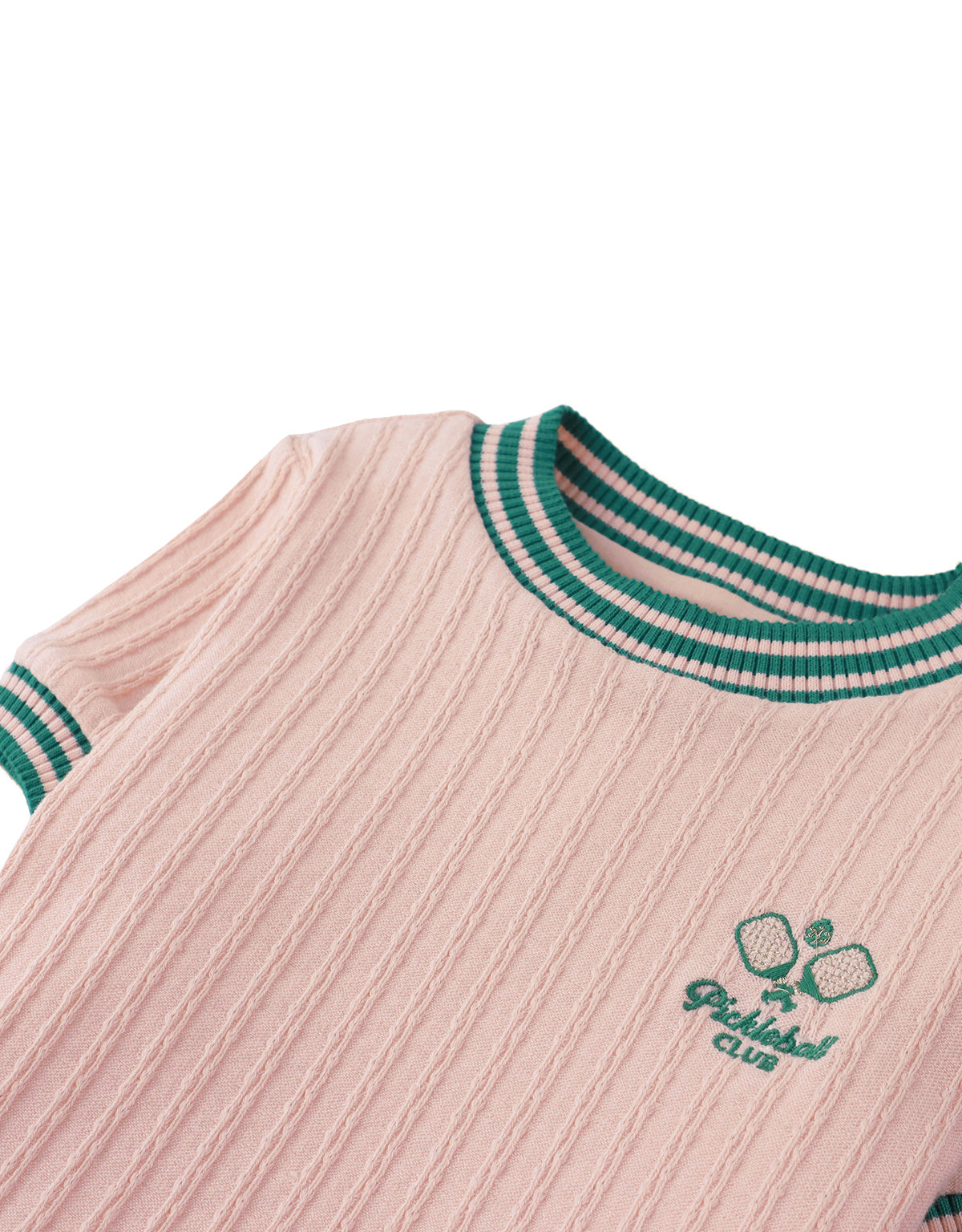 ANNE TOP WITH STRIPEY RIBBING