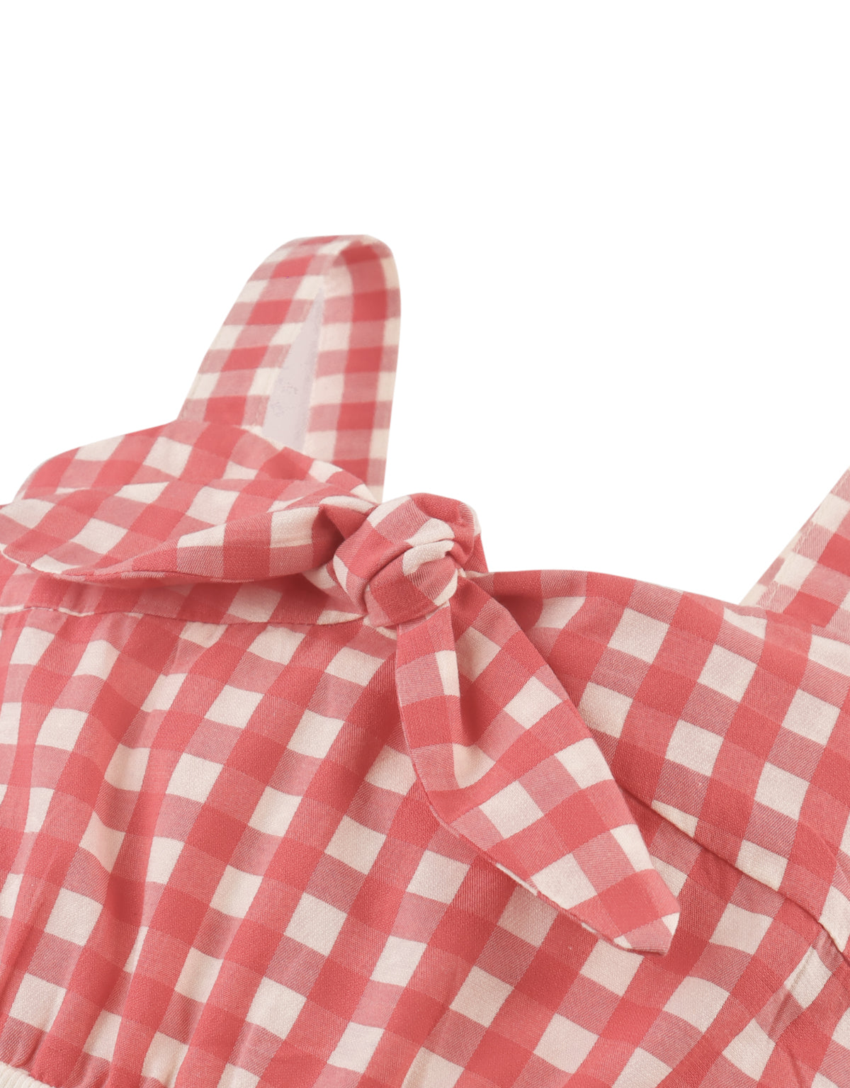 NADIA TIE-FRONT GINGHAM BODYSUIT