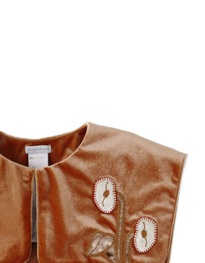 Girls Velvet Detachable Collar front view