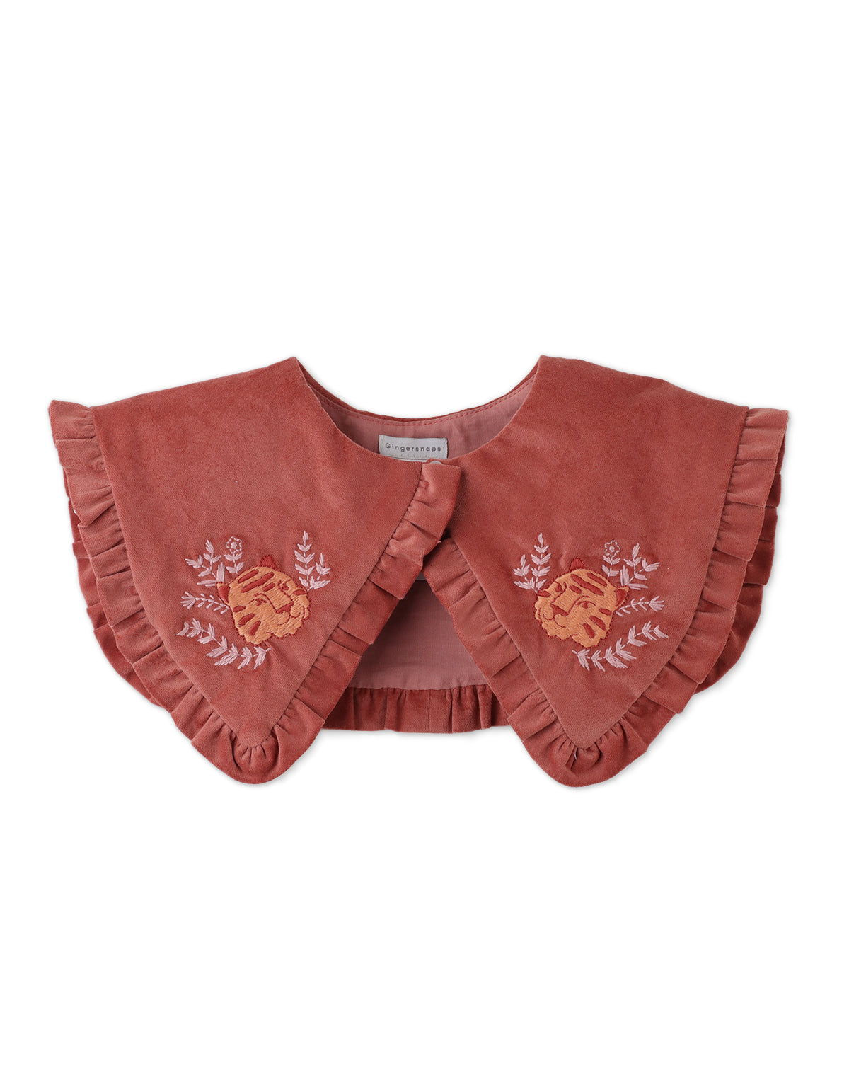 GIRLS CORDUROY COLLAR WITH RUFFLES