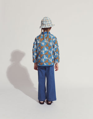 Julianne Patchwork Coat With Chinese Buttons close-up detail