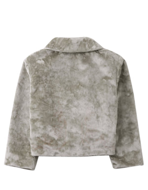 Leonor Bolero Gray With Shawl Collar And Contrast Rouleaux Embroidery outfit styling