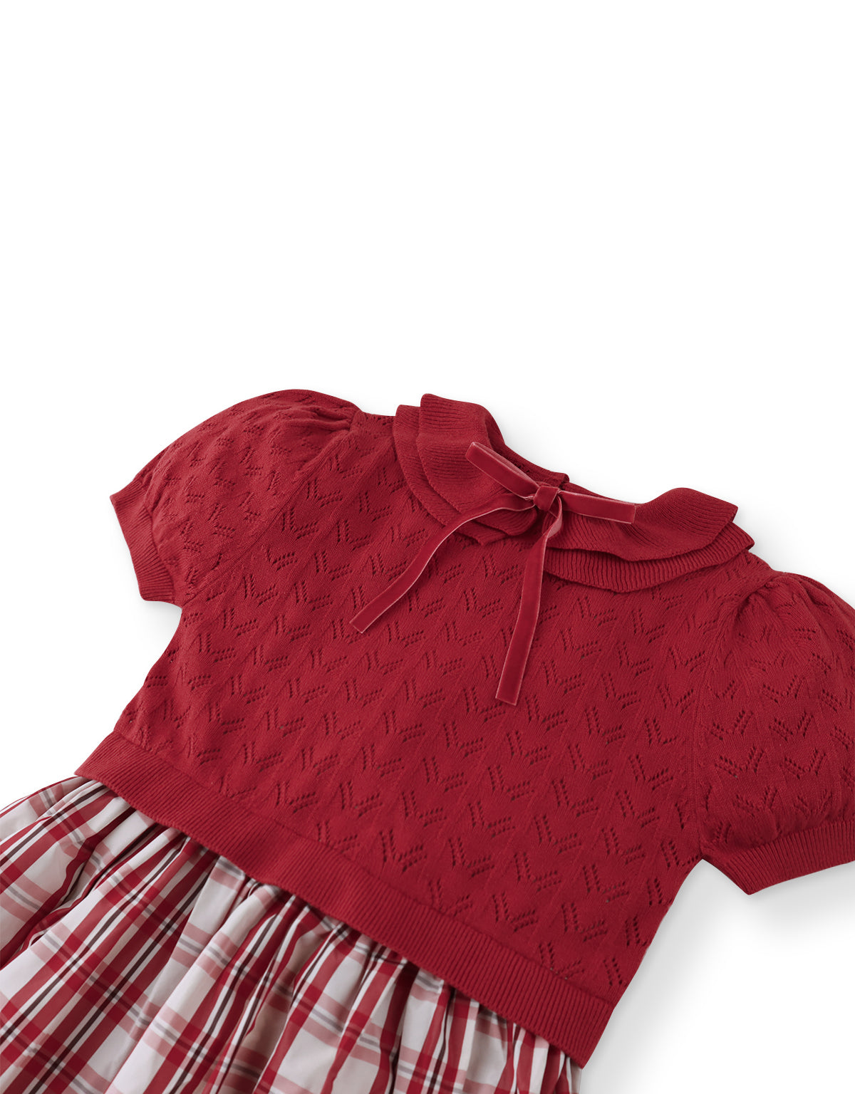 BETTY BODICE DRESS WITH CHECKERED TAFFETA BOTTOM