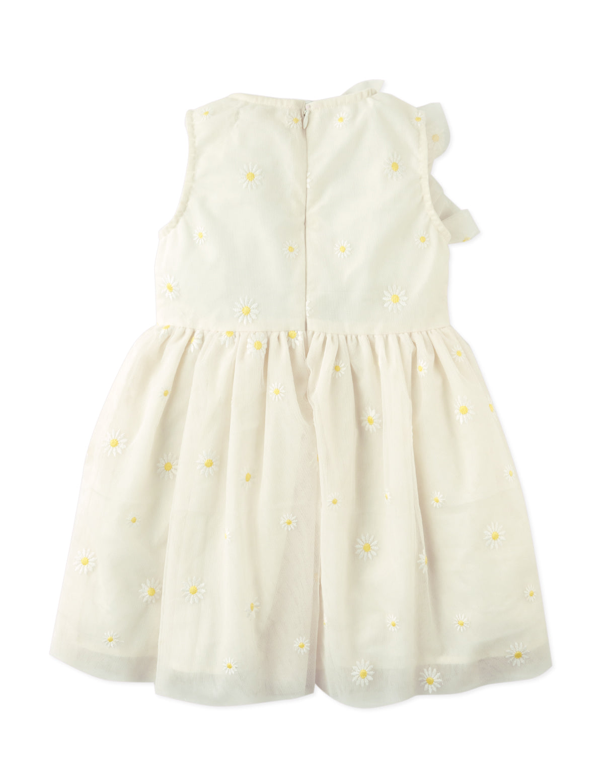 ELISIF EMBROIDERED DRESS WITH RUFFLES