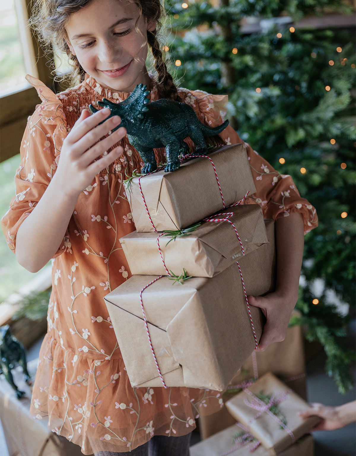 BRUMHILDA LONG SLEEVES TIERED DRESS ACKERMANN WITH SMOCKED BODICE