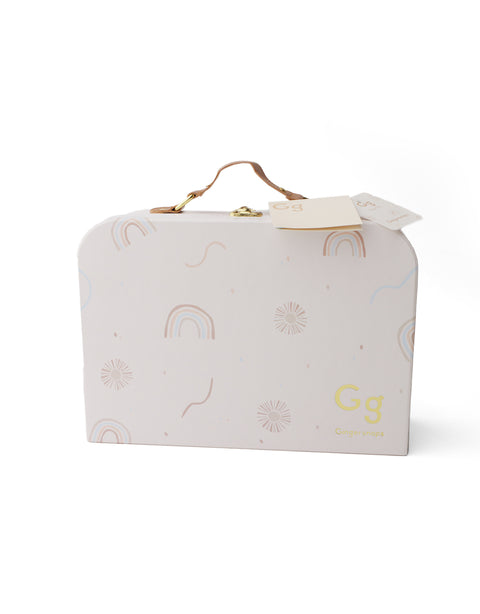 Hard Paper Luggage Gift Box With Gift Card