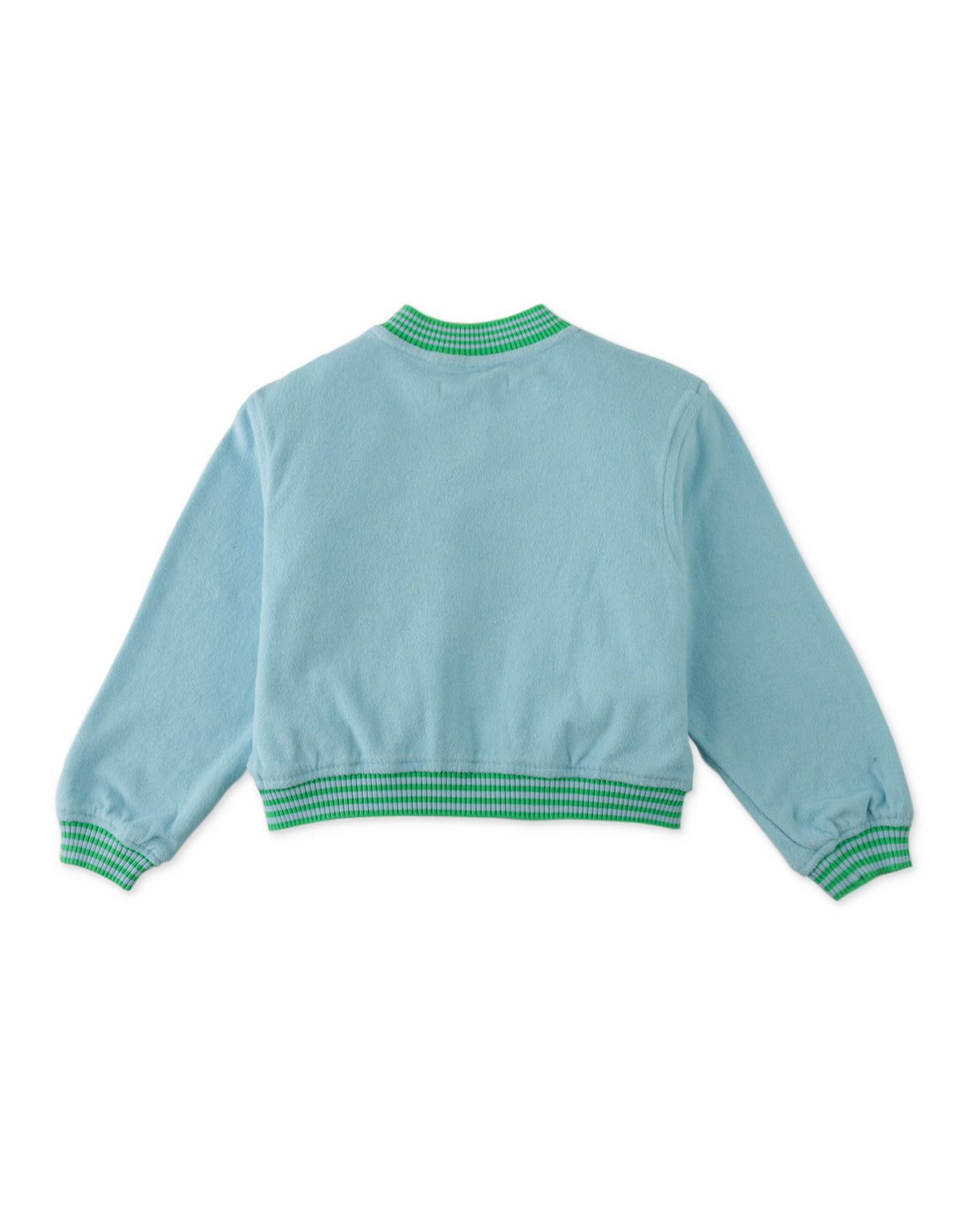 GIRLS BANANA PATCH TERRY TOWEL BOMBER JACKET