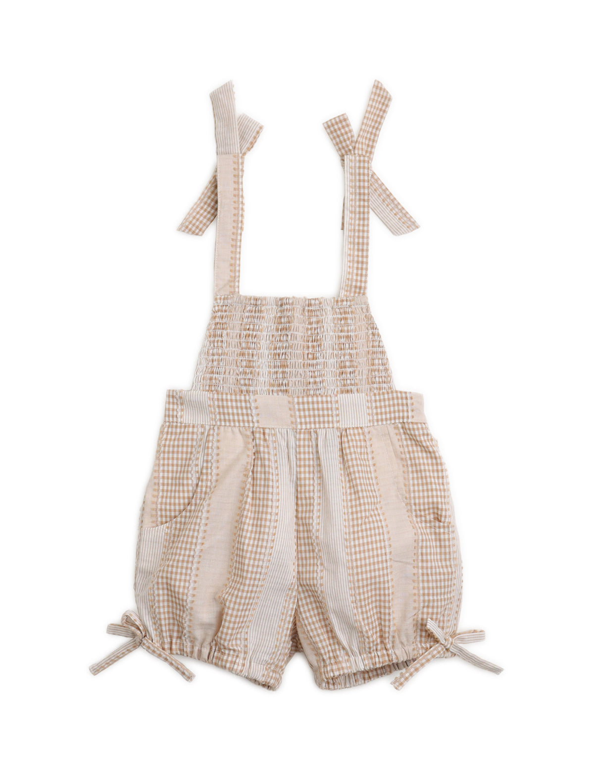 GIRLS SEERSUCKER SMOCKED PLAYSUIT