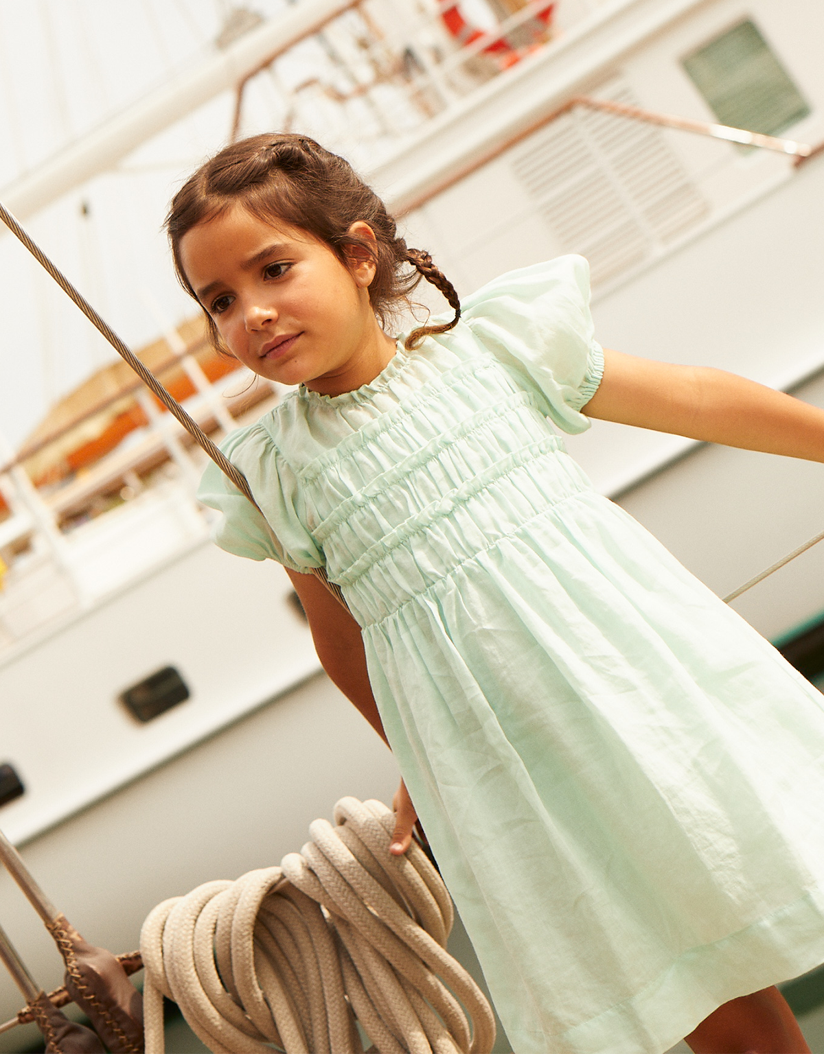 GIRLS SMOCKED BABY DOLL DRESS WITH INNER CAMISOLE – Gingersnaps