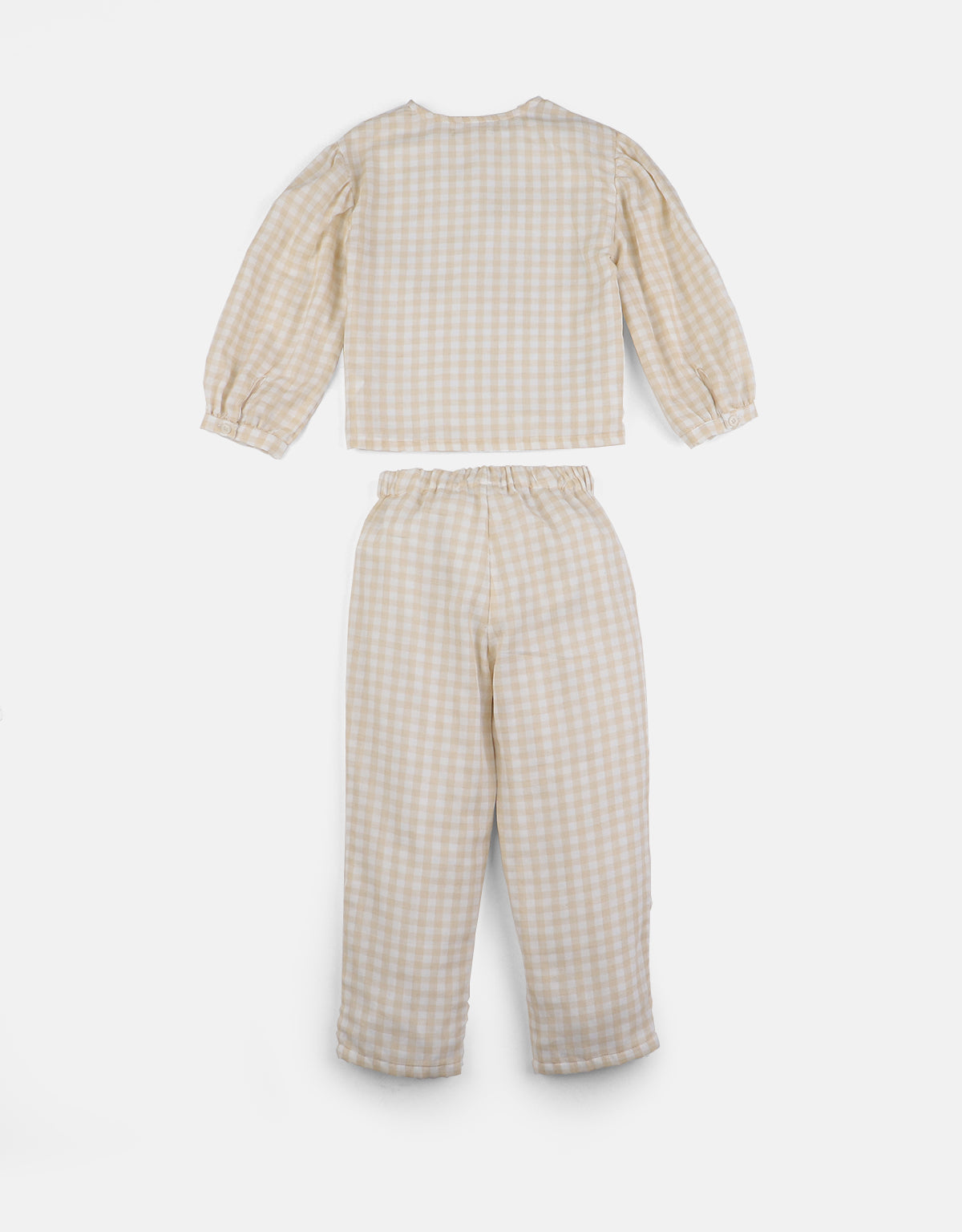 GIRLS CHECKERED PAJAMA SET