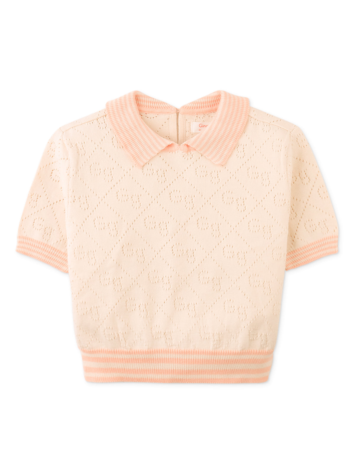 GIANNA TOP WITH A GG POINTELLE DESIGN