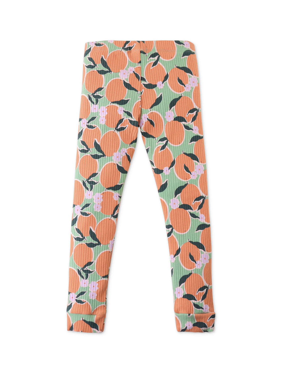 GIRLS ORANGE PRINT LEGGINGS