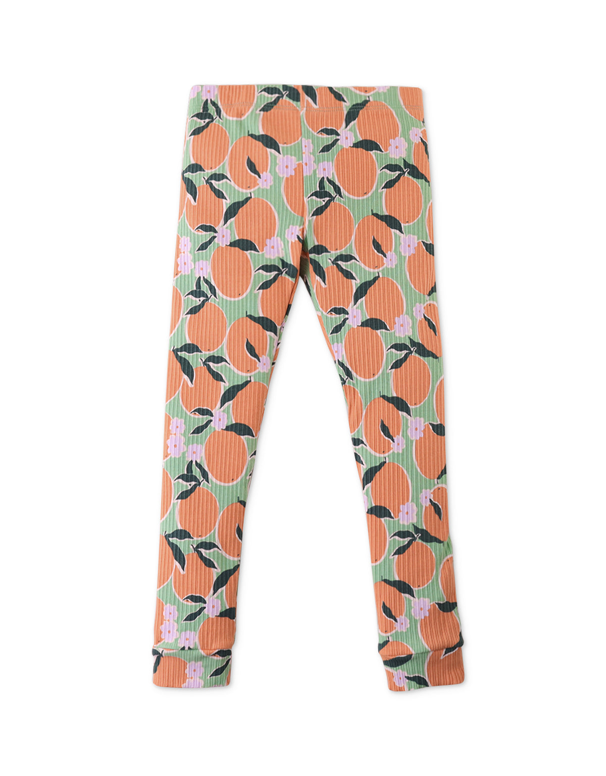 GIRLS ORANGE PRINT LEGGINGS