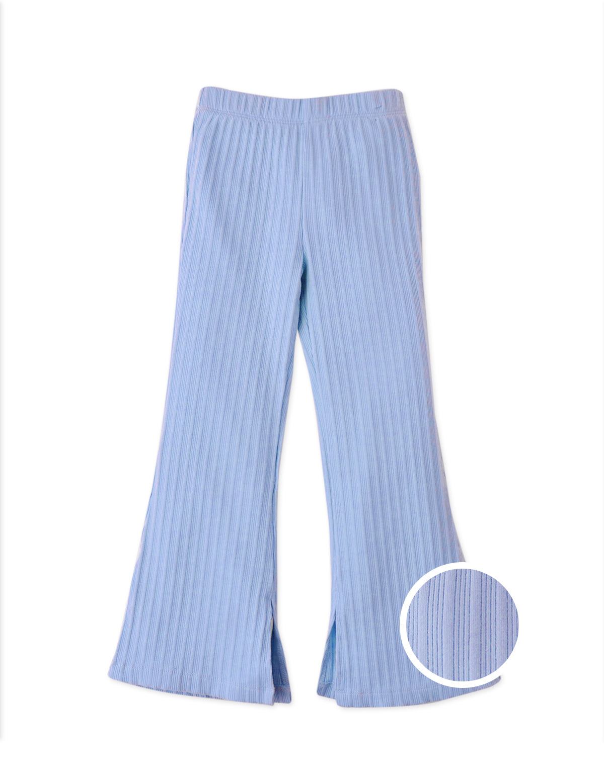 CARLY RIBBED FLARE LEGGINGS WITH SLITS