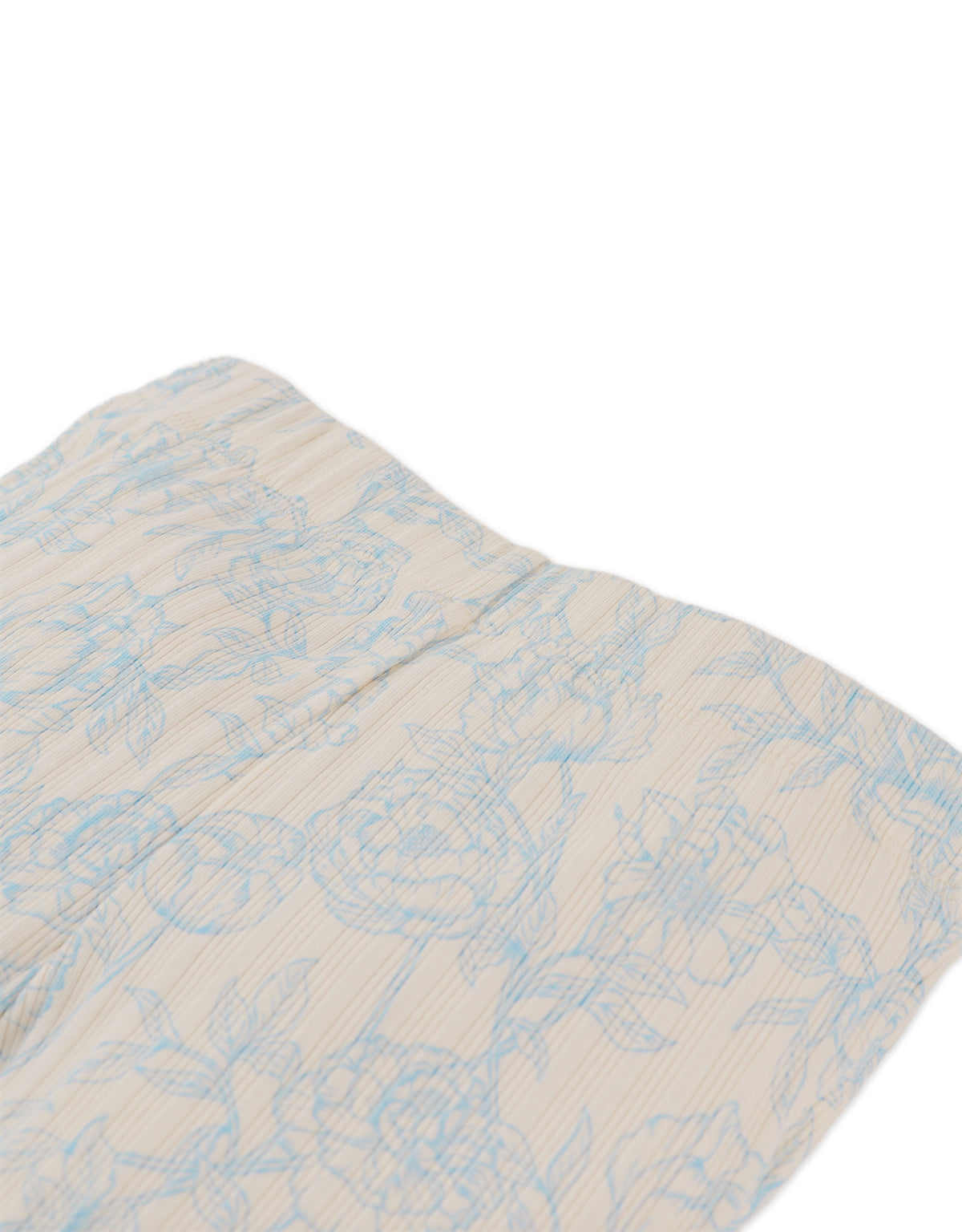 MARTA RIBBED BOOTCUT LEGGINGS WITH ALL-OVER PRINT AND SIDE SLIT BOWS