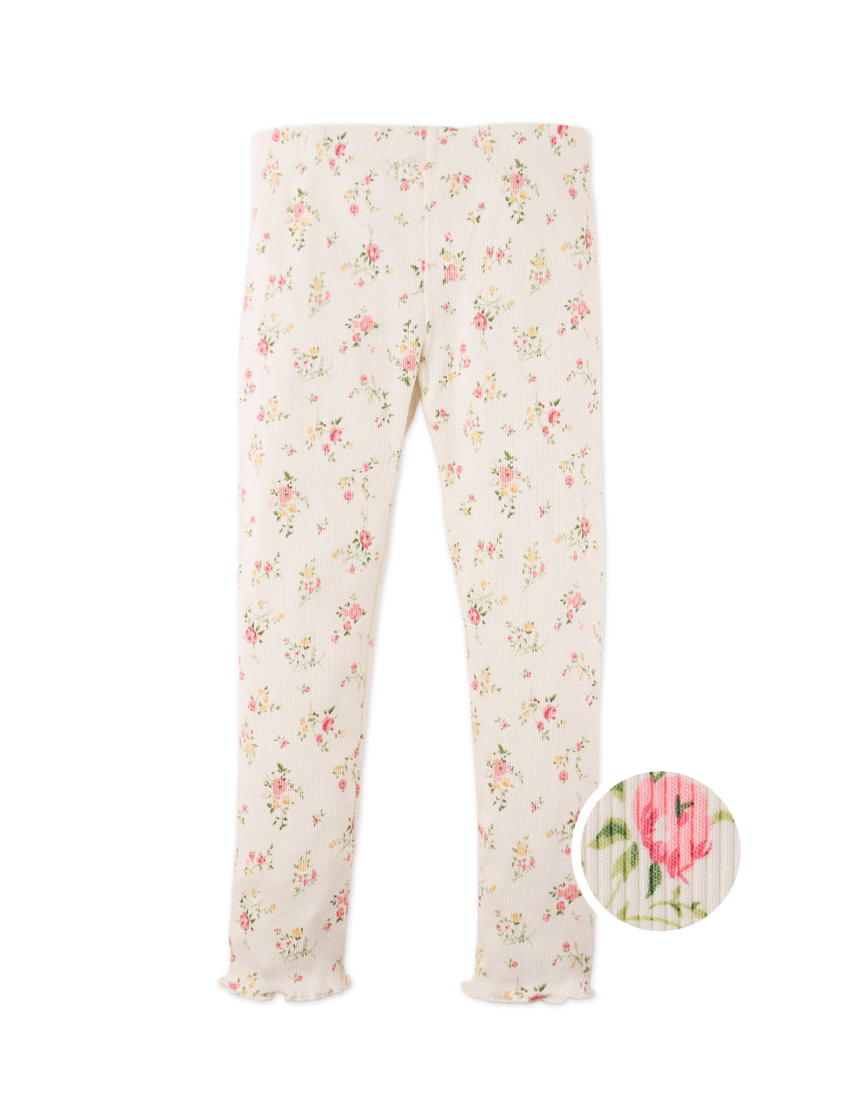 DARA ALL-OVER PRINT RIBBED LEGGINGS