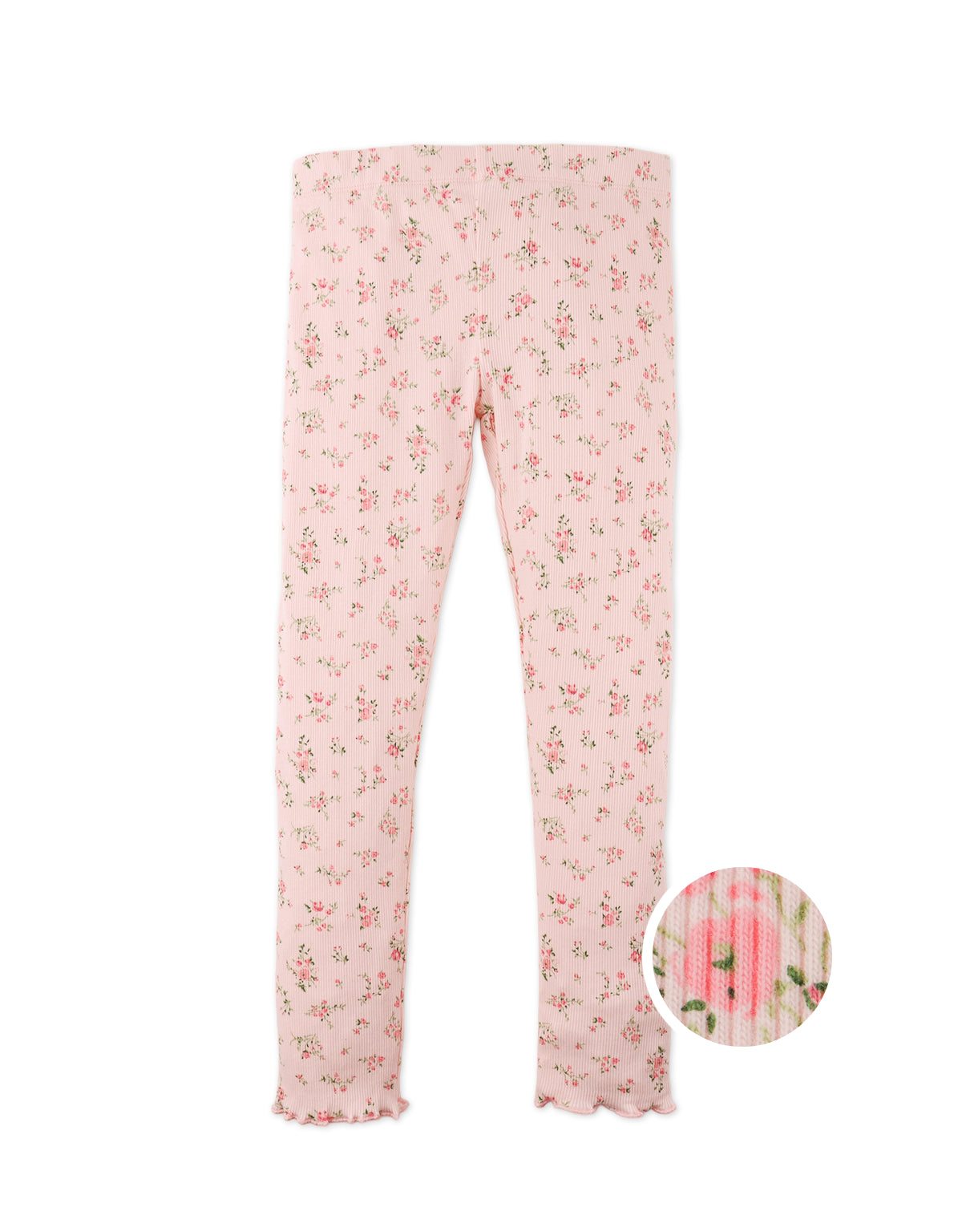 DARA ALL-OVER PRINT RIBBED LEGGINGS