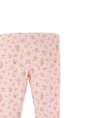 Dara All-Over Print Ribbed Leggings close-up detail