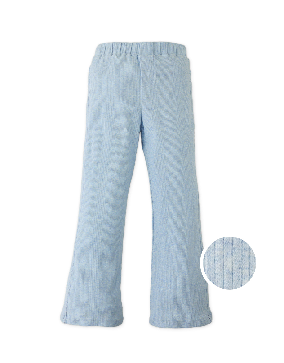 Polina Melange Bootcut Leggings with Pockets ? Blue