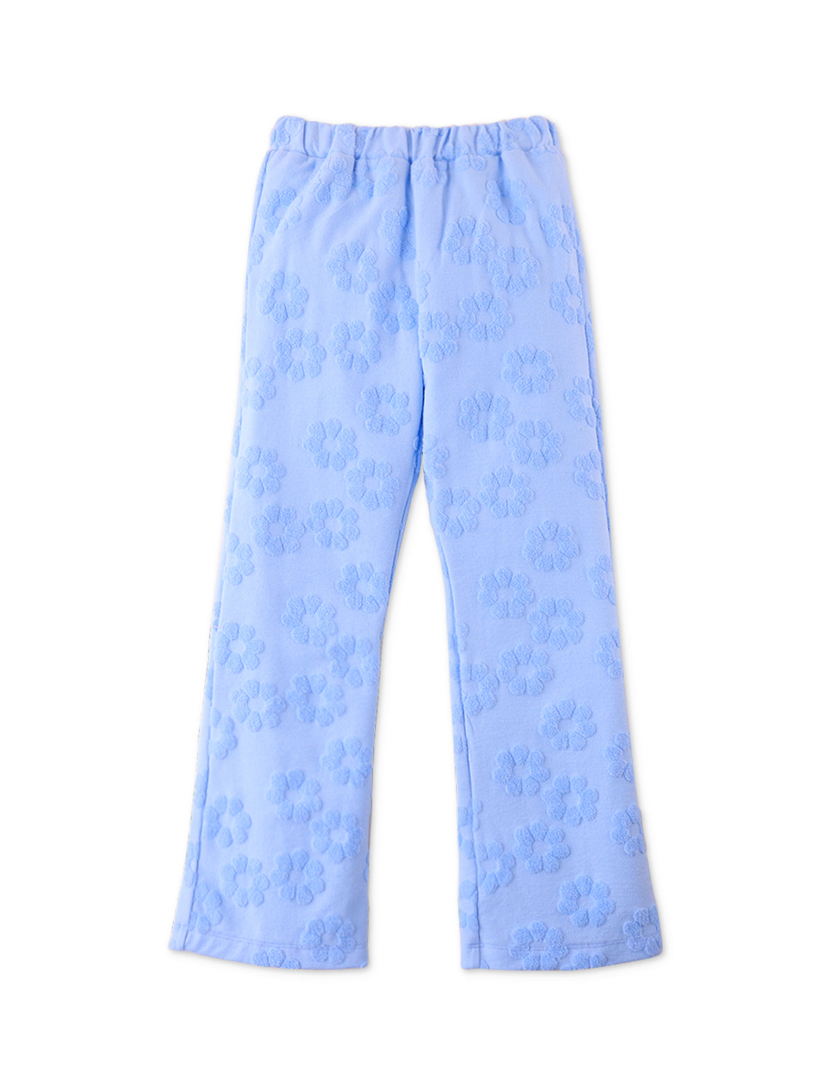 GIRLS FLORAL BURNT OUT FLARE PANTS