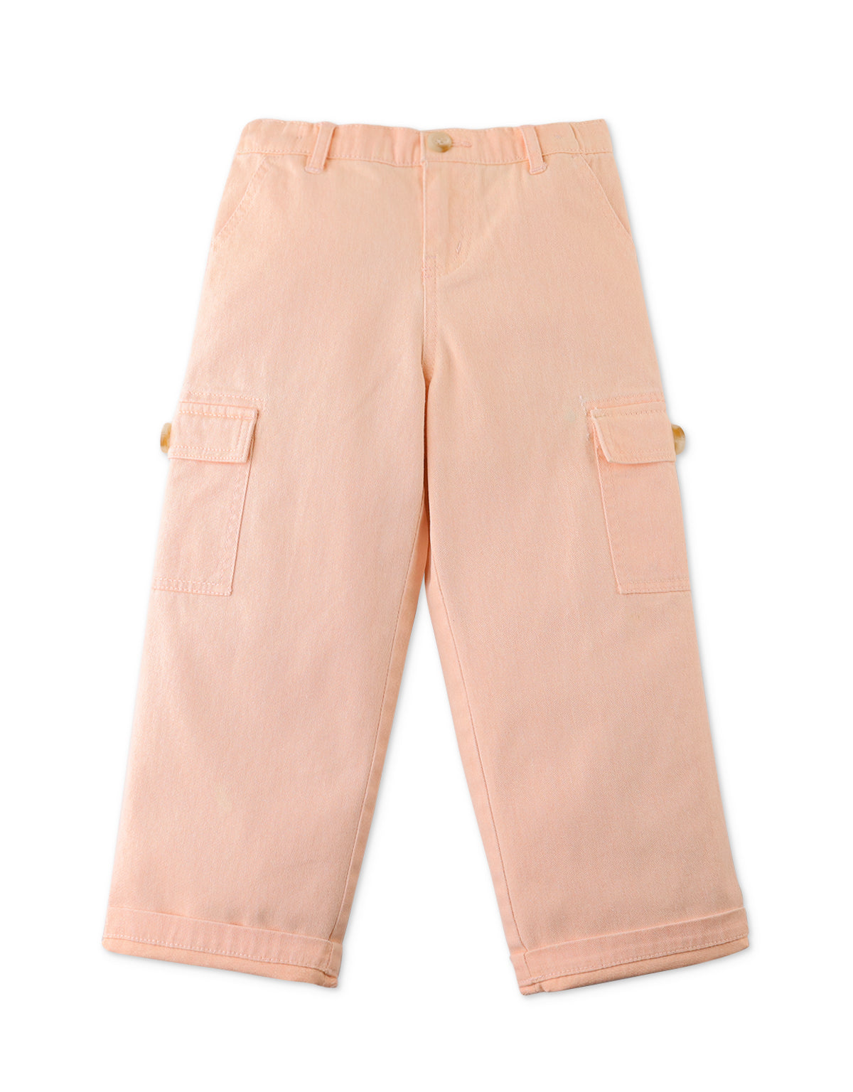 GIRLS WIDE LEG CARGO DENIM PANTS