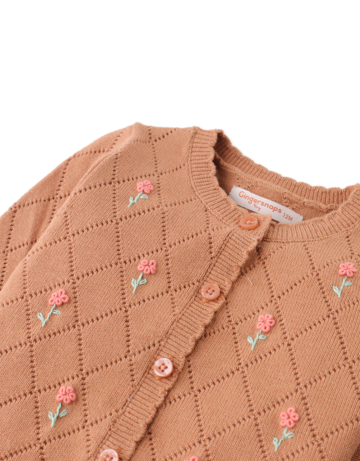 BABY HAZEL CARDIGAN WITH FLORAL EMBROIDERY
