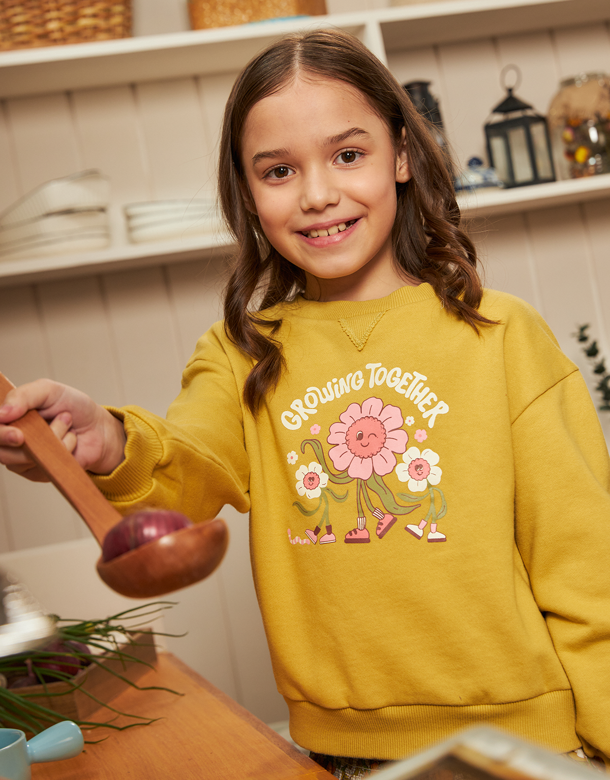 GIRLS GROWING TOGETHER OVERSIZE PULLOVER