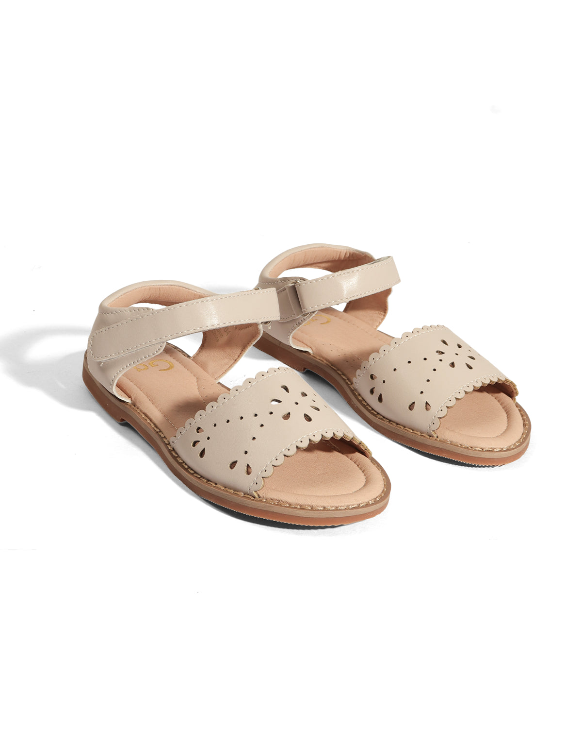 Elodia Floral Cut-Out Sandals with Scalloped Edges product photo