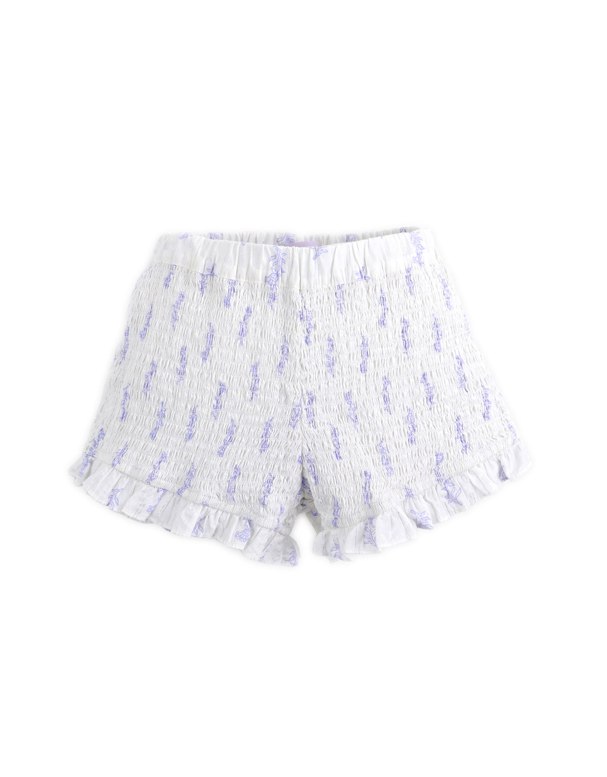 GIRLS SMOCKED RUFFLED SHORTS