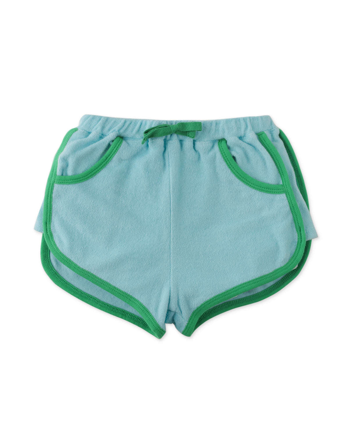 GIRLS TERRY DOPLHIN SHORTS WITH CONTRAST TRIMS