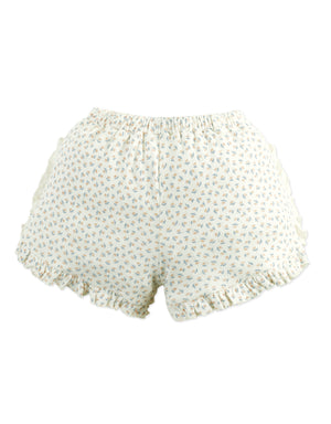 Dina Pointelle Shorts with All-Over Floral Print and Ruffles outfit styling