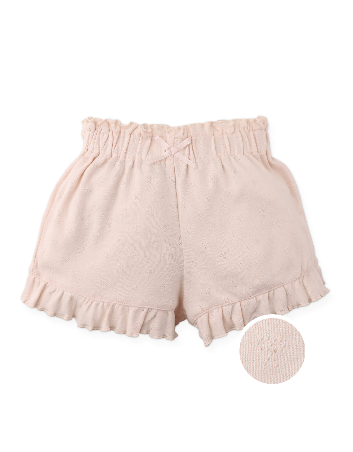 FAYE SHORTS WITH WAISTBAND AND BOW APPLIQUE
